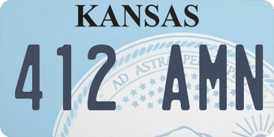KS license plate 412AMN