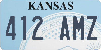 KS license plate 412AMZ