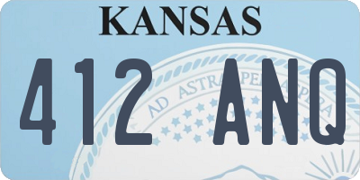 KS license plate 412ANQ