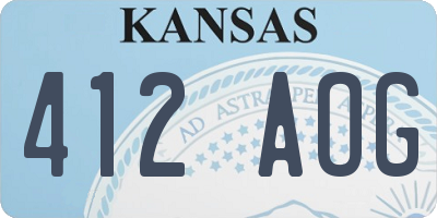 KS license plate 412AOG