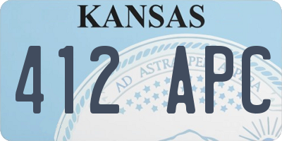 KS license plate 412APC
