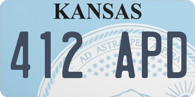 KS license plate 412APD