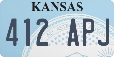 KS license plate 412APJ