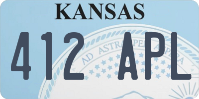 KS license plate 412APL