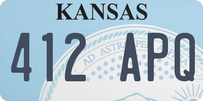 KS license plate 412APQ