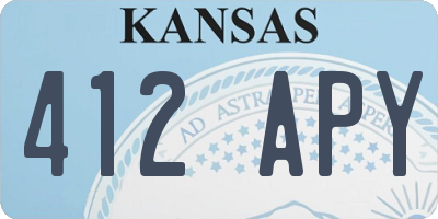 KS license plate 412APY