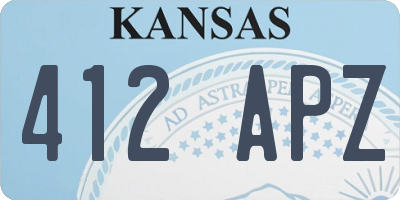 KS license plate 412APZ