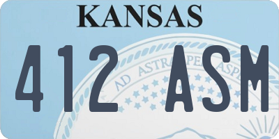 KS license plate 412ASM