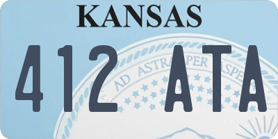 KS license plate 412ATA