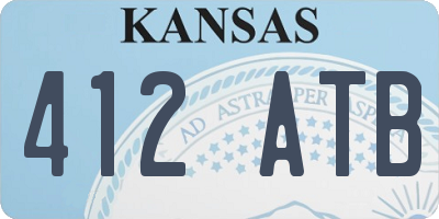 KS license plate 412ATB