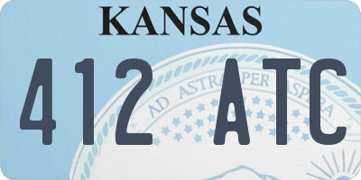 KS license plate 412ATC