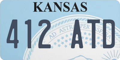 KS license plate 412ATD