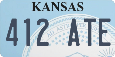 KS license plate 412ATE