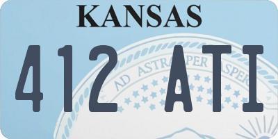 KS license plate 412ATI