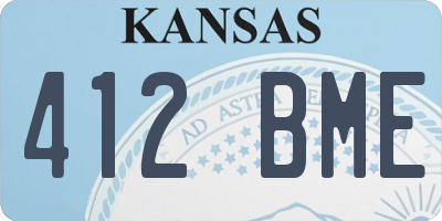 KS license plate 412BME