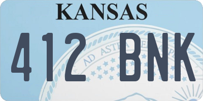 KS license plate 412BNK