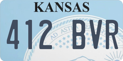 KS license plate 412BVR