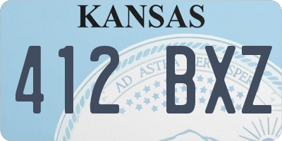 KS license plate 412BXZ