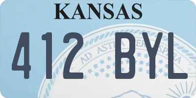 KS license plate 412BYL
