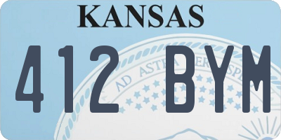 KS license plate 412BYM