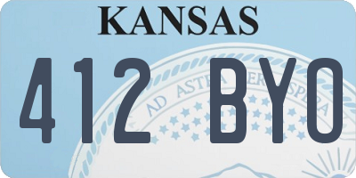 KS license plate 412BYO