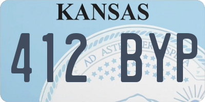 KS license plate 412BYP