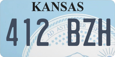 KS license plate 412BZH