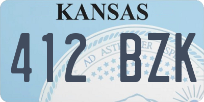 KS license plate 412BZK