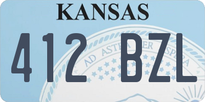 KS license plate 412BZL