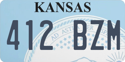 KS license plate 412BZM