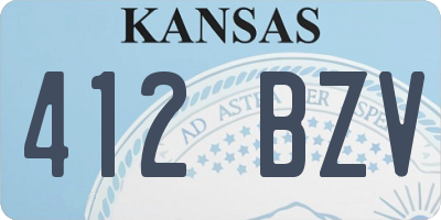KS license plate 412BZV
