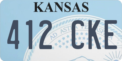 KS license plate 412CKE