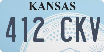 KS license plate 412CKV