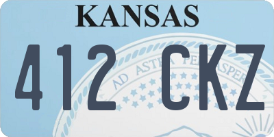 KS license plate 412CKZ
