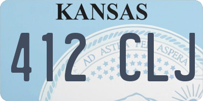 KS license plate 412CLJ