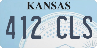 KS license plate 412CLS