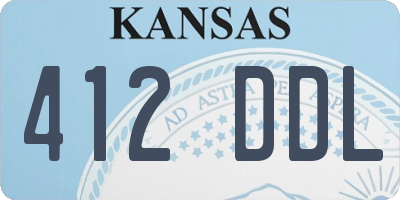 KS license plate 412DDL