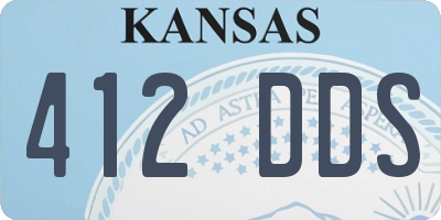 KS license plate 412DDS