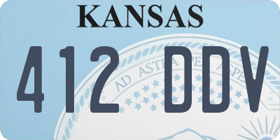 KS license plate 412DDV