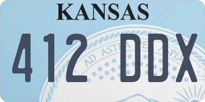 KS license plate 412DDX
