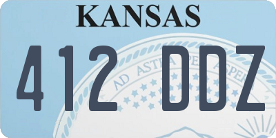 KS license plate 412DDZ