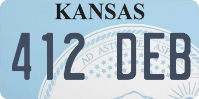 KS license plate 412DEB