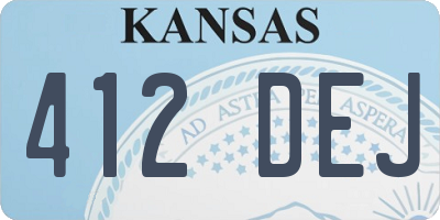KS license plate 412DEJ