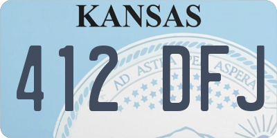 KS license plate 412DFJ