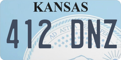 KS license plate 412DNZ