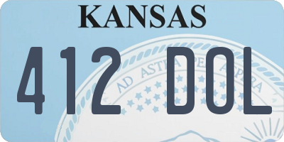 KS license plate 412DOL