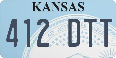 KS license plate 412DTT