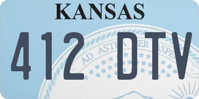 KS license plate 412DTV