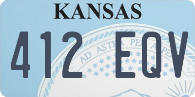 KS license plate 412EQV