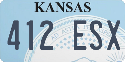 KS license plate 412ESX